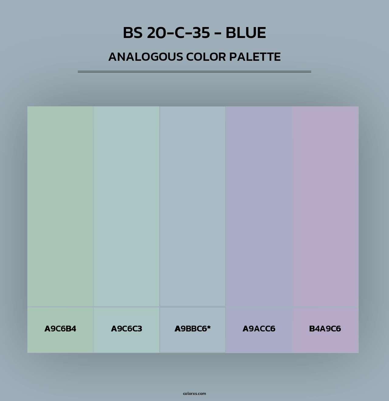 BS 20-C-35 - Blue - Analogous Color Palette