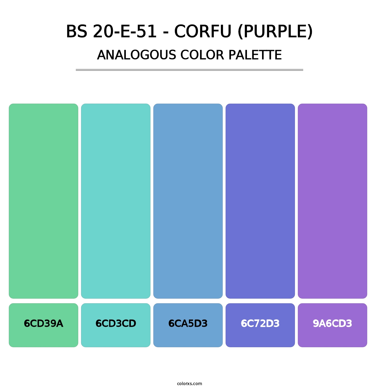 BS 20-E-51 - Corfu (Purple) - Analogous Color Palette