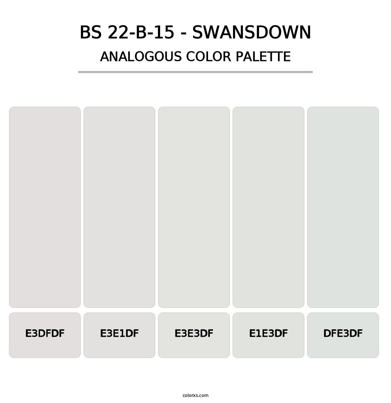BS 22-B-15 - Swansdown - Analogous Color Palette