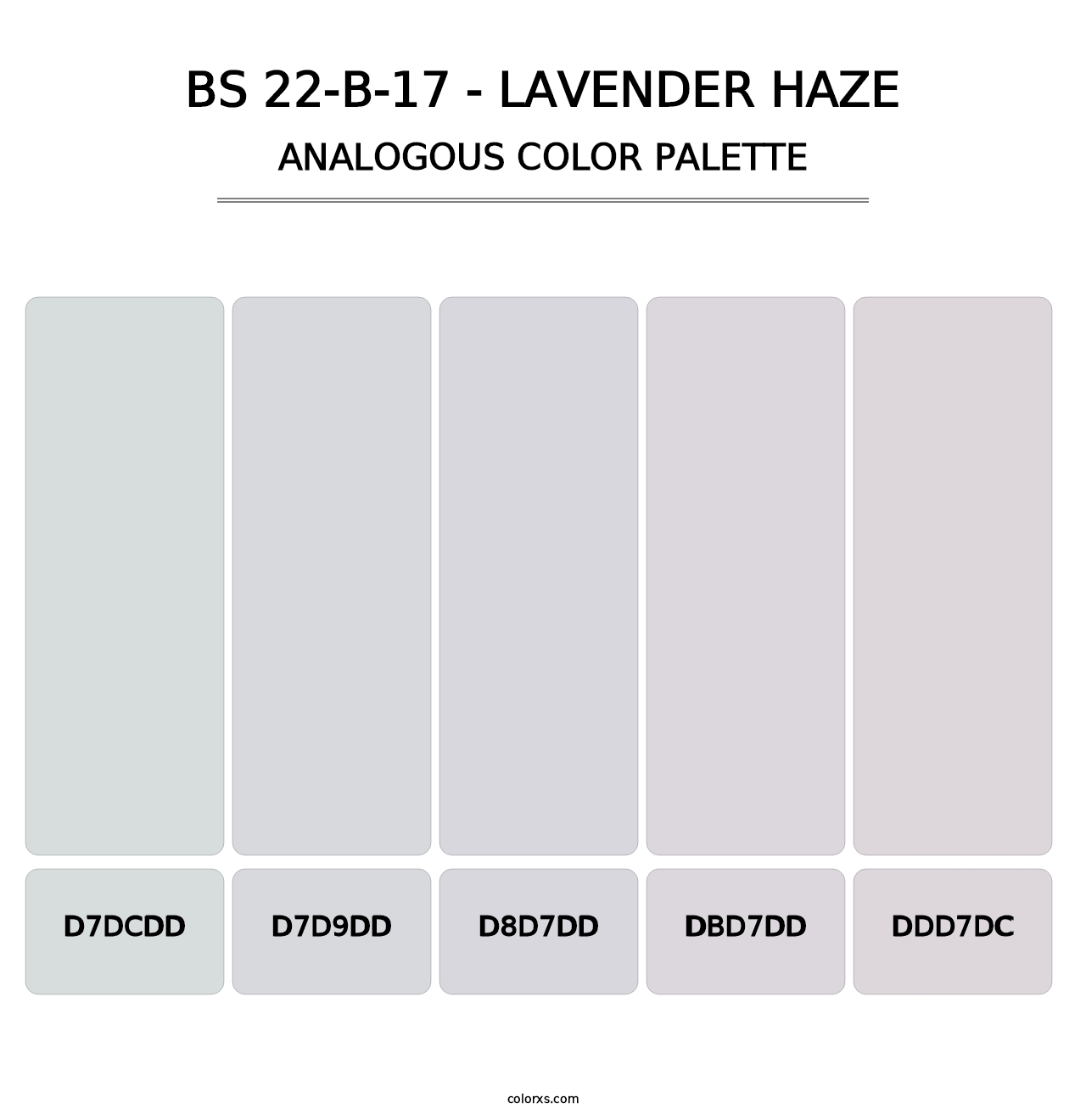 BS 22-B-17 - Lavender Haze - Analogous Color Palette
