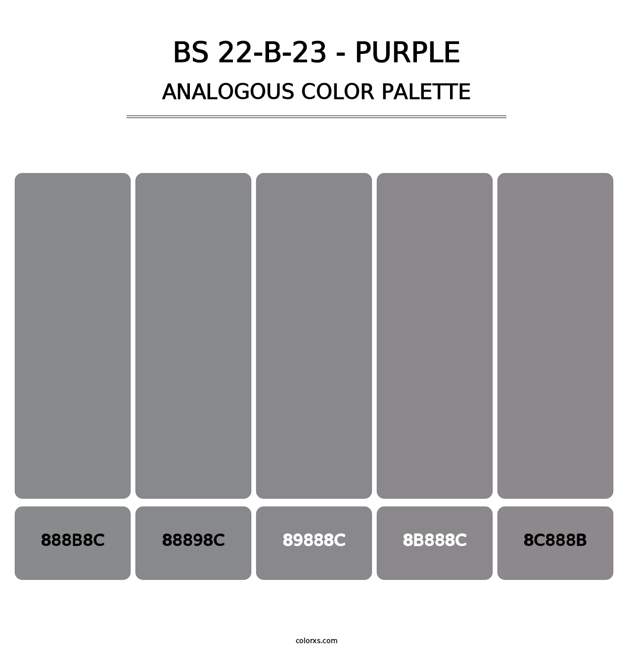 BS 22-B-23 - Purple - Analogous Color Palette