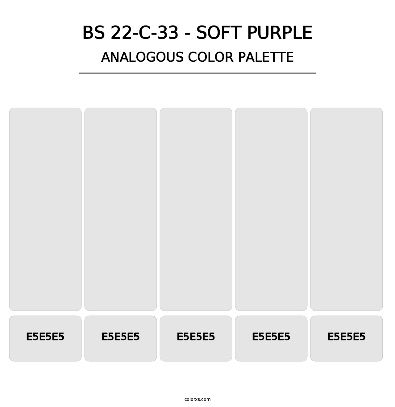 BS 22-C-33 - Soft Purple - Analogous Color Palette