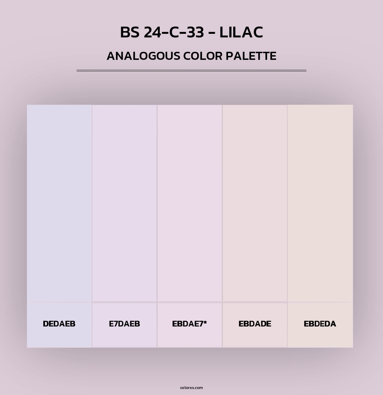 BS 24-C-33 - Lilac - Analogous Color Palette