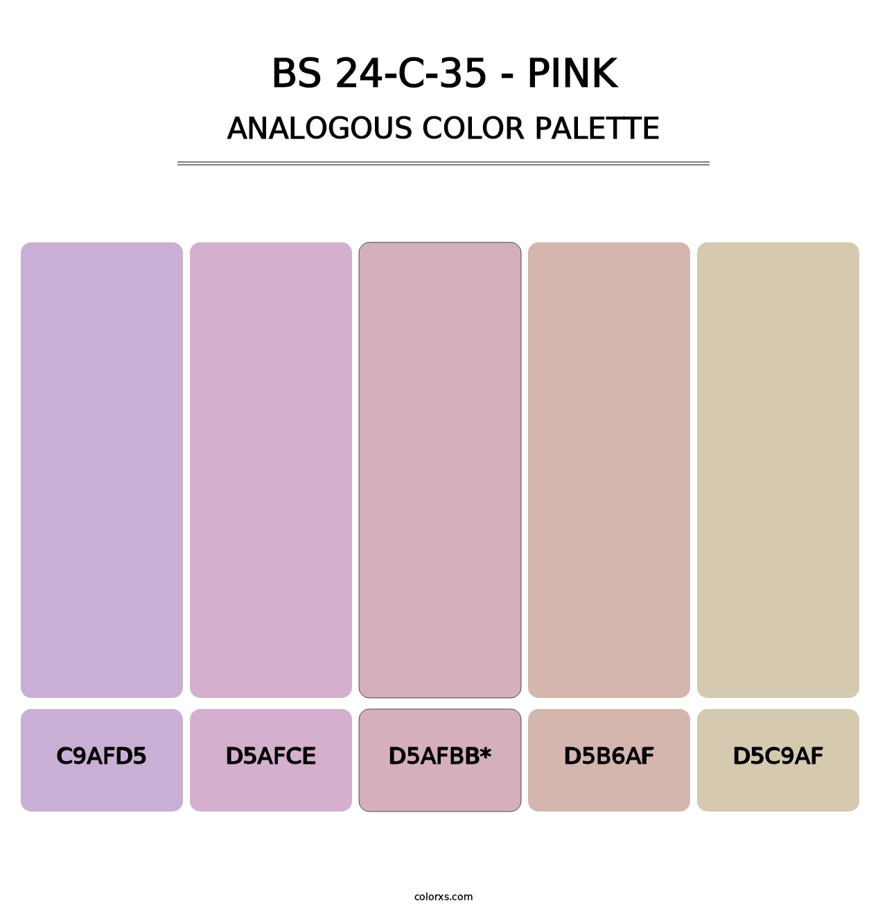 BS 24-C-35 - Pink - Analogous Color Palette