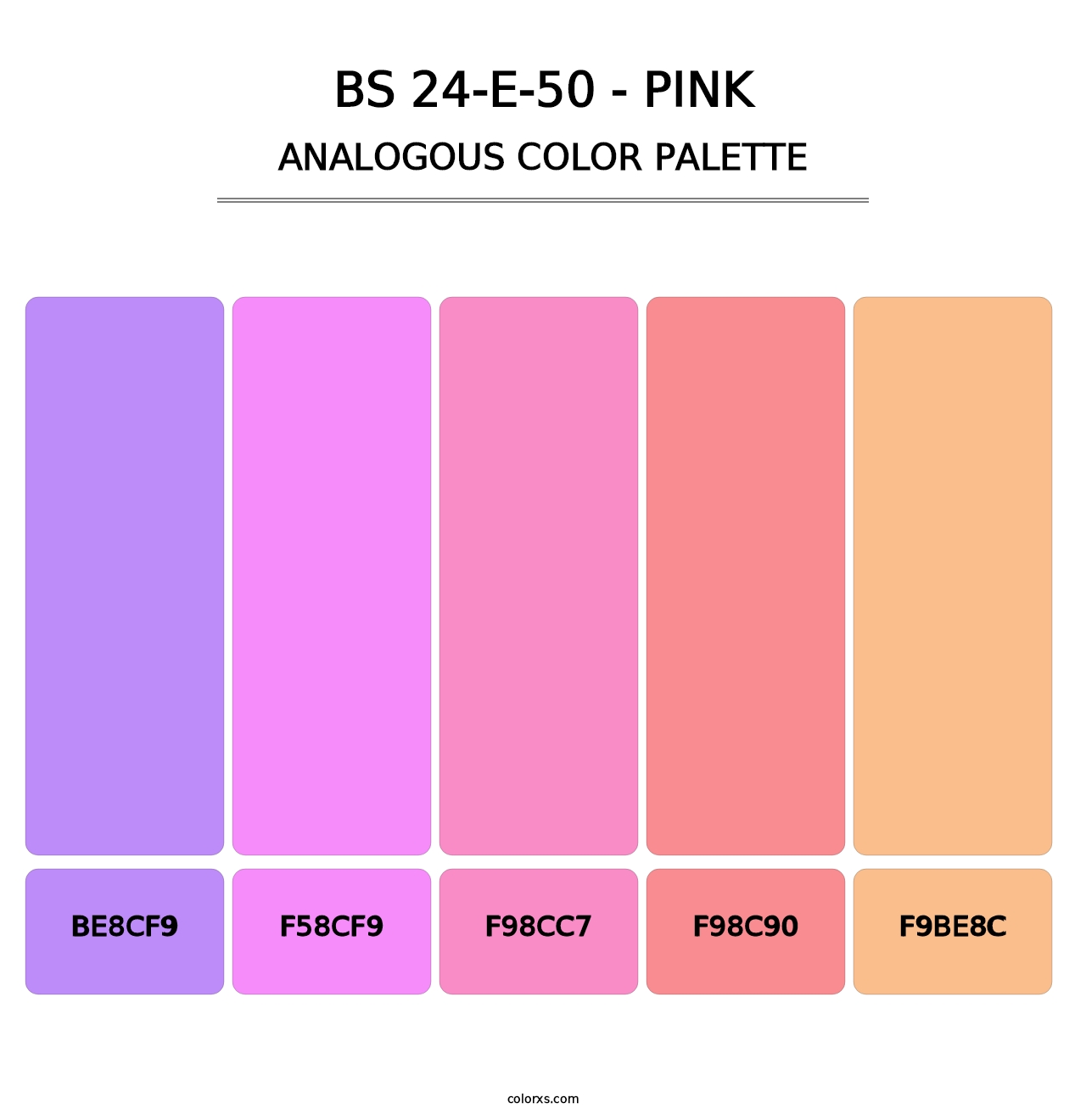 BS 24-E-50 - Pink - Analogous Color Palette