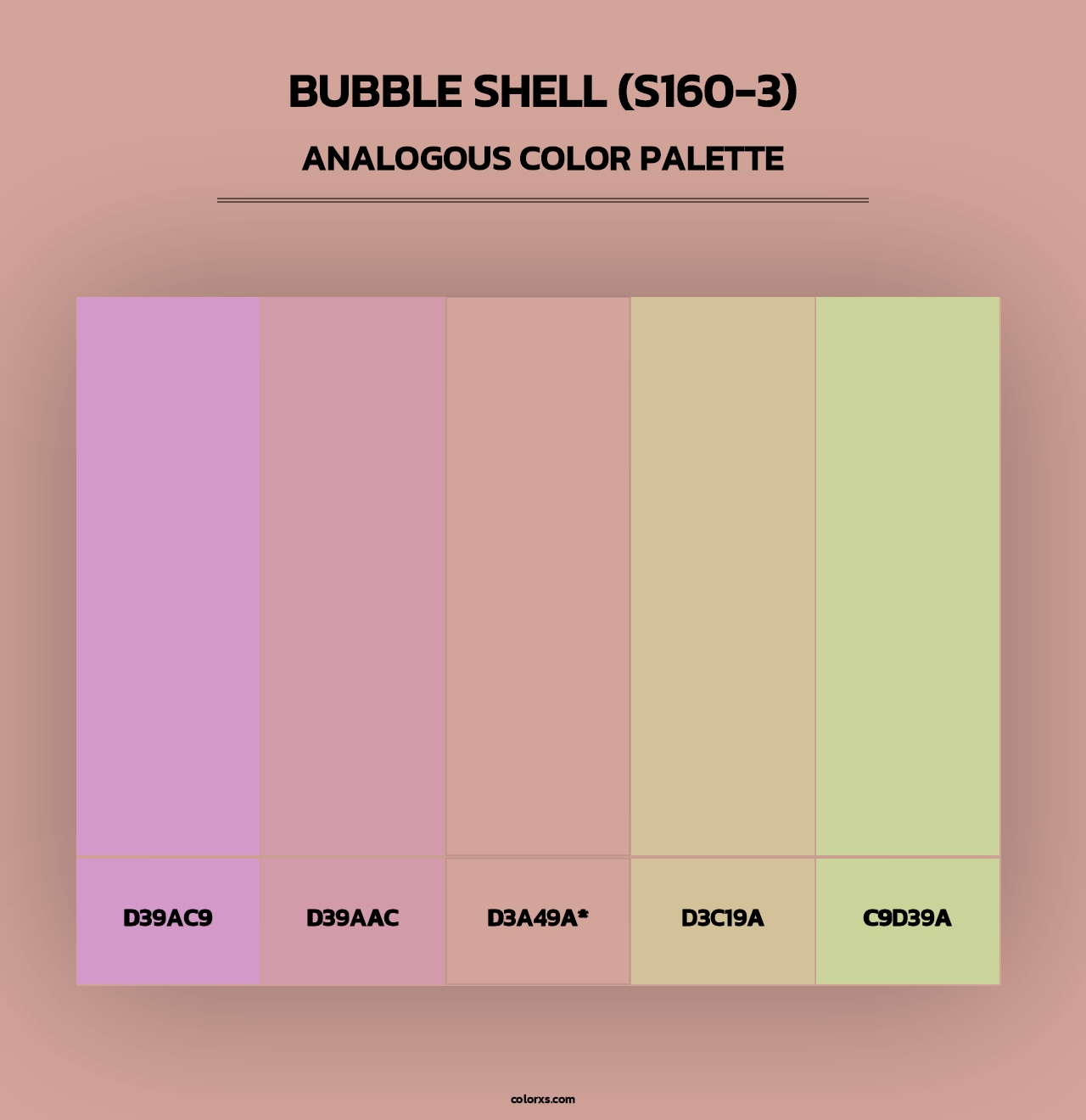 Bubble Shell (S160-3) - Analogous Color Palette