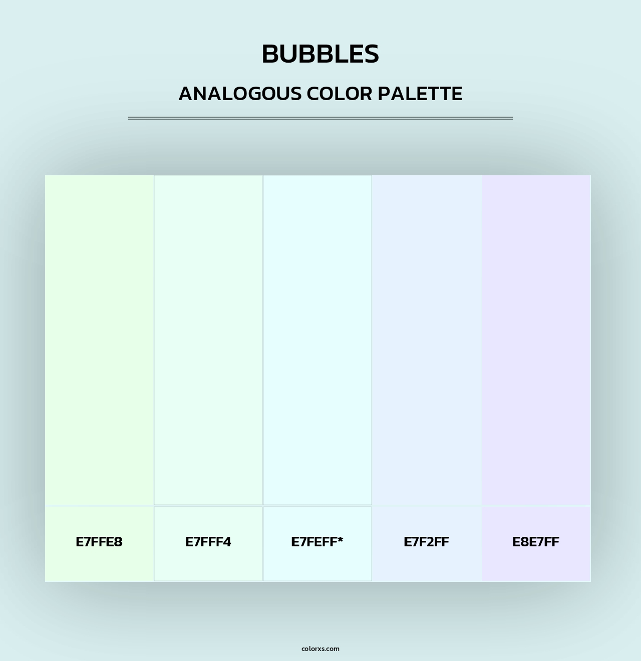 Bubbles - Analogous Color Palette