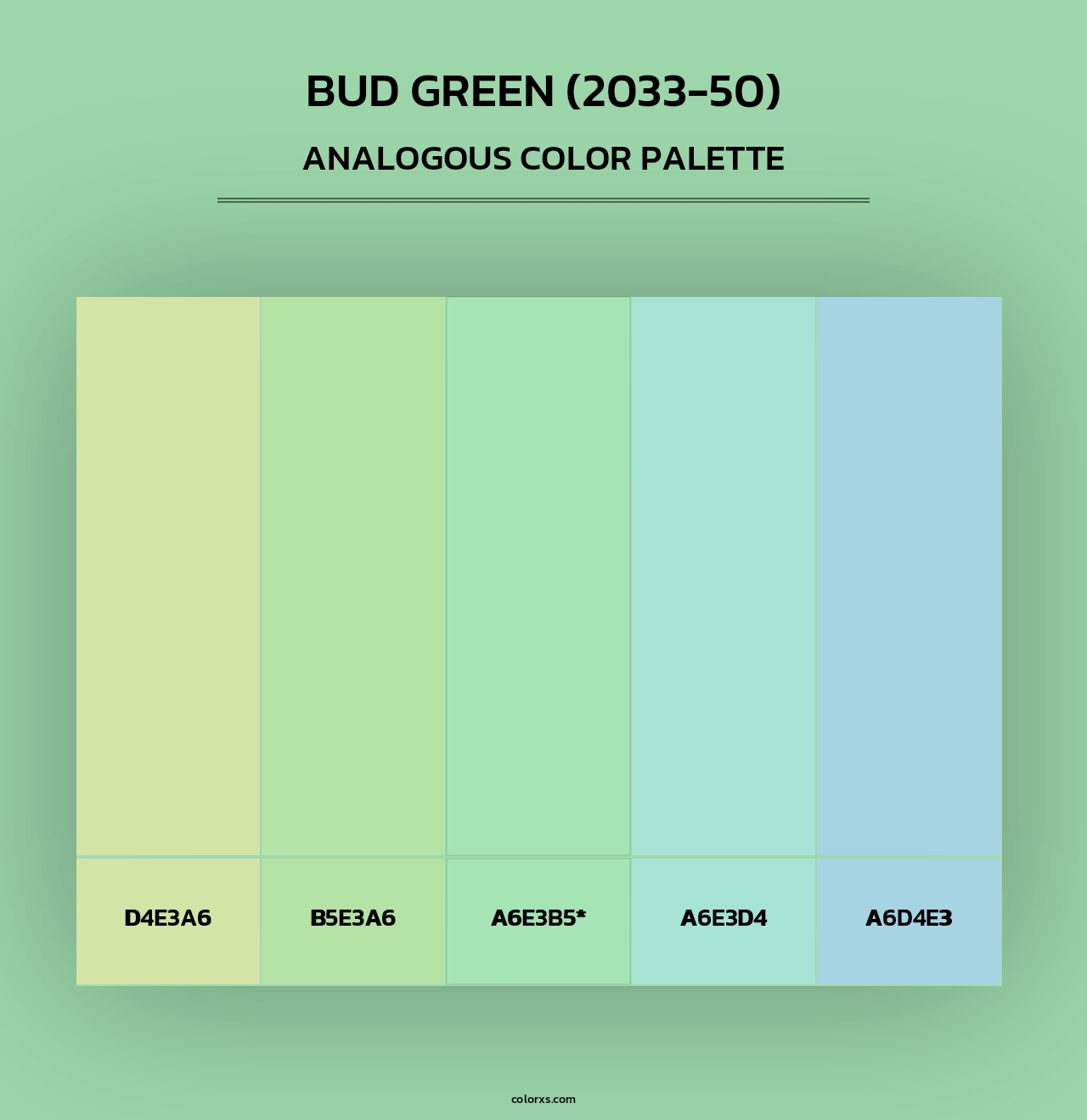 Bud Green (2033-50) - Analogous Color Palette