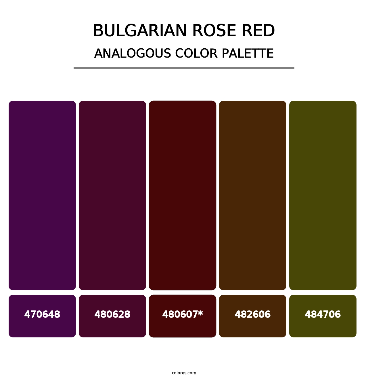 Bulgarian Rose Red - Analogous Color Palette