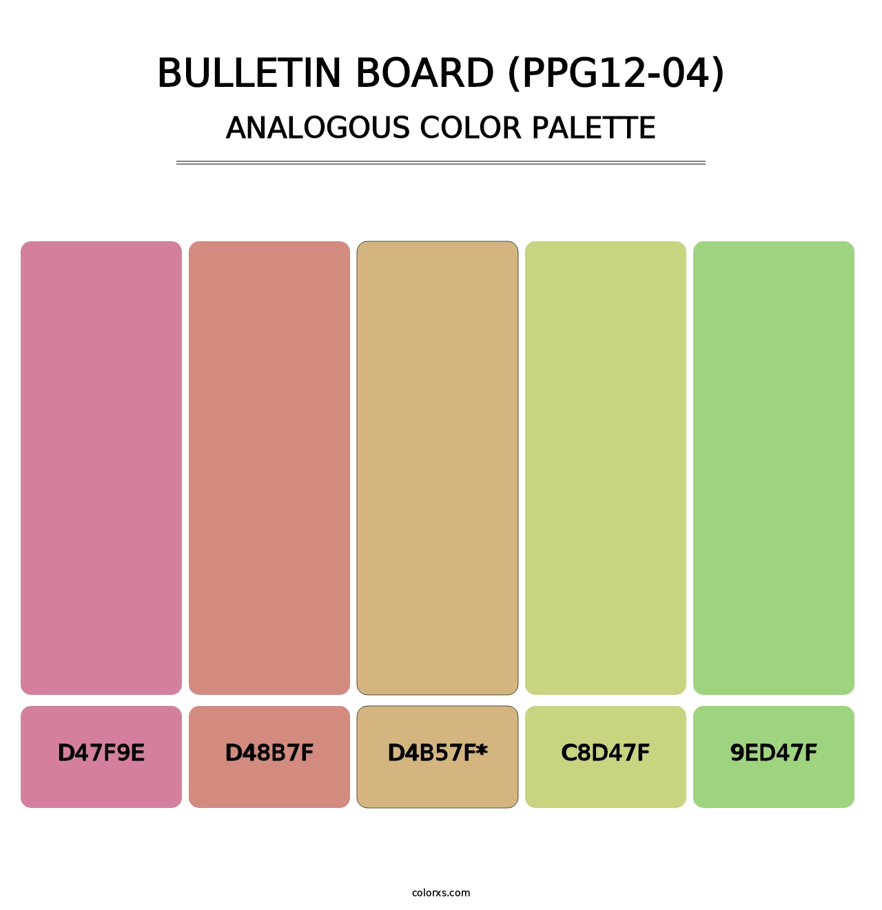 Bulletin Board (PPG12-04) - Analogous Color Palette