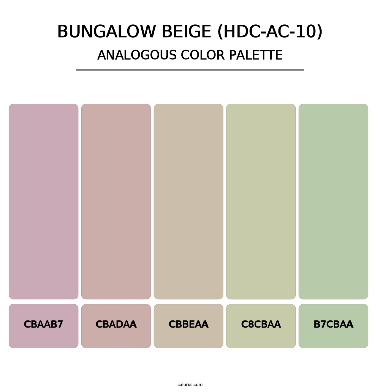 Bungalow Beige (HDC-AC-10) - Analogous Color Palette