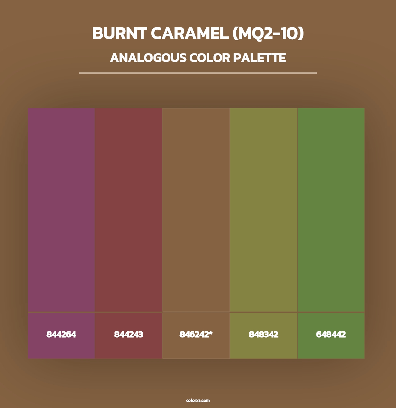 Burnt Caramel (MQ2-10) - Analogous Color Palette
