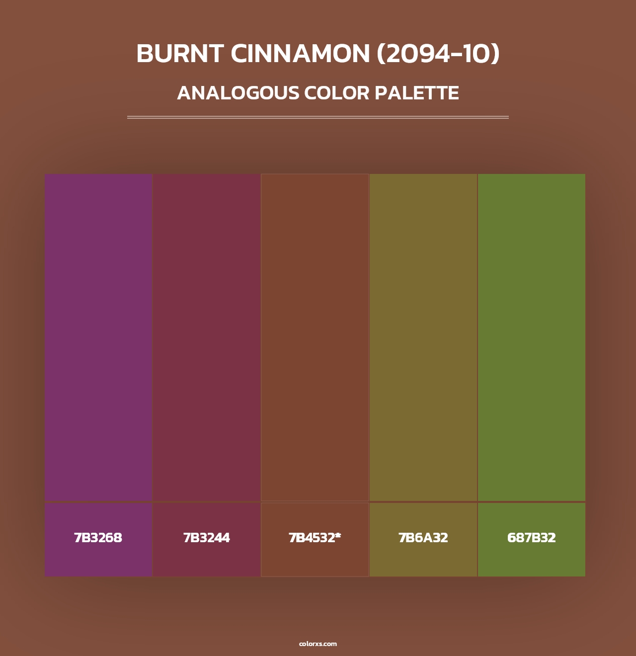 Burnt Cinnamon (2094-10) - Analogous Color Palette
