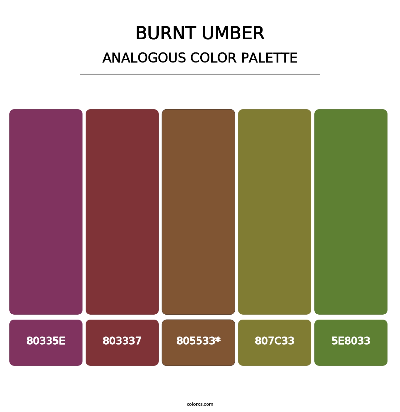 Burnt Umber - Analogous Color Palette