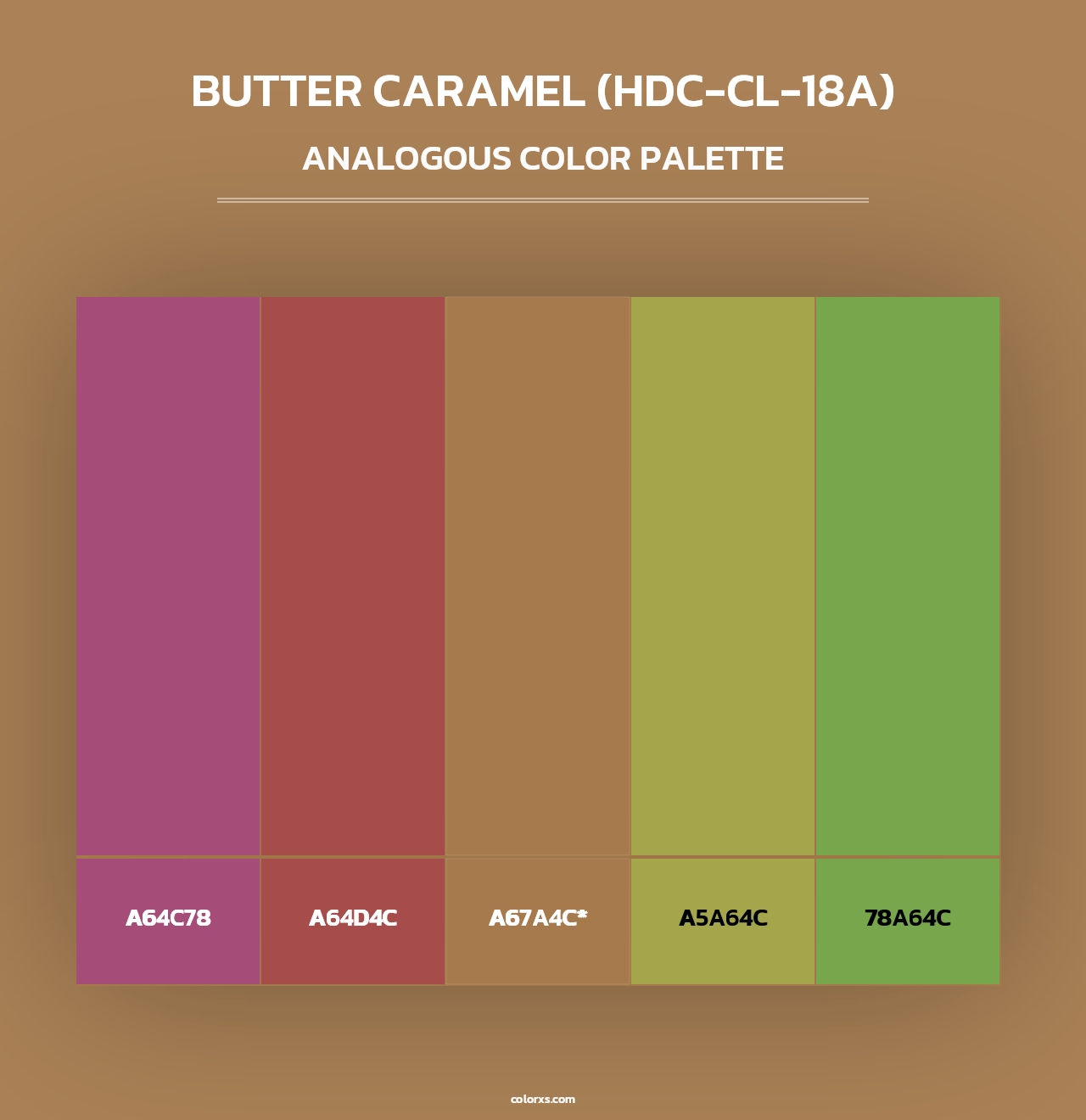 Butter Caramel (HDC-CL-18A) - Analogous Color Palette