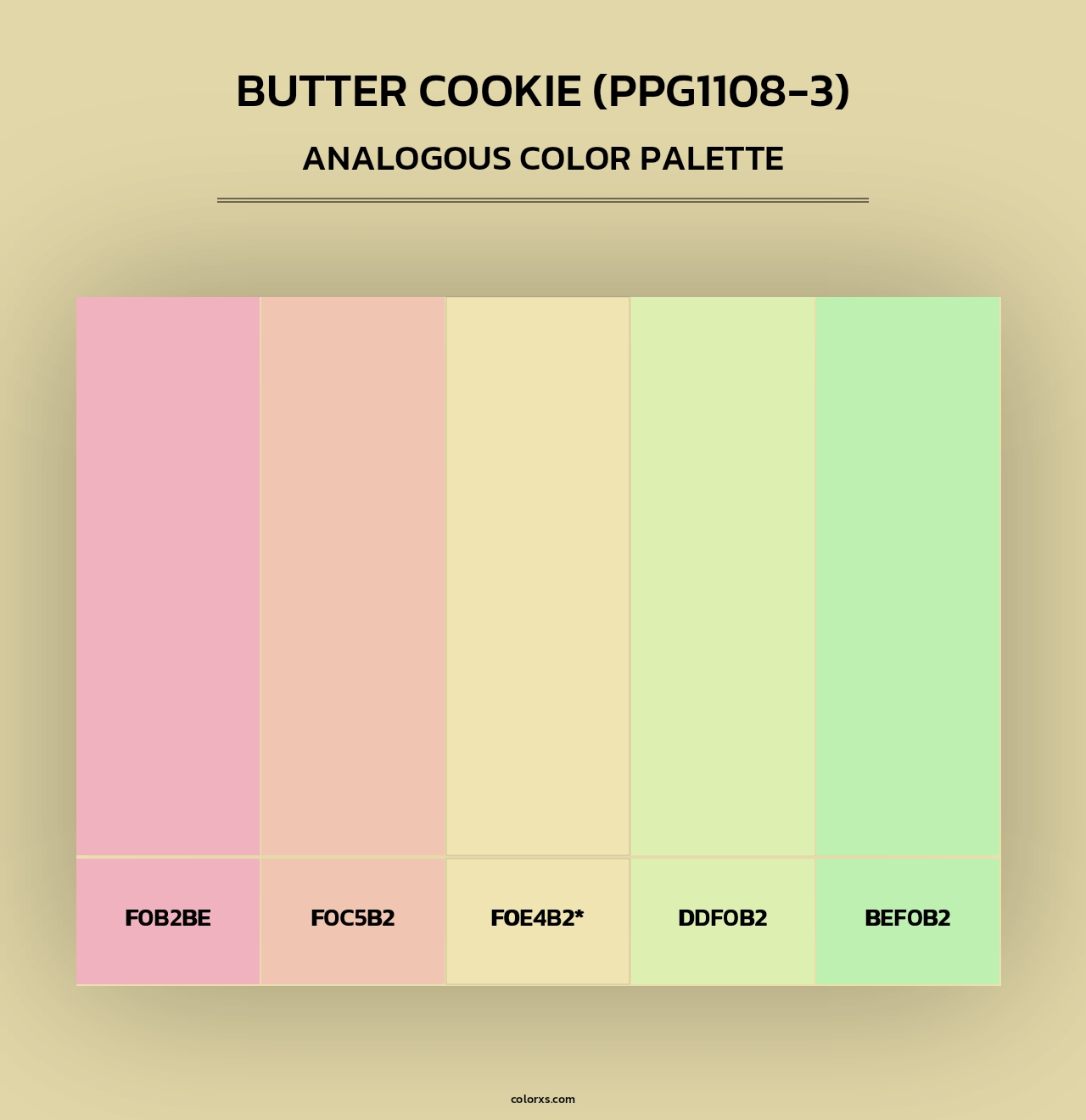 Butter Cookie (PPG1108-3) - Analogous Color Palette