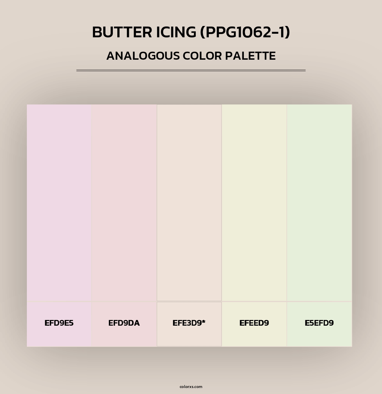Butter Icing (PPG1062-1) - Analogous Color Palette