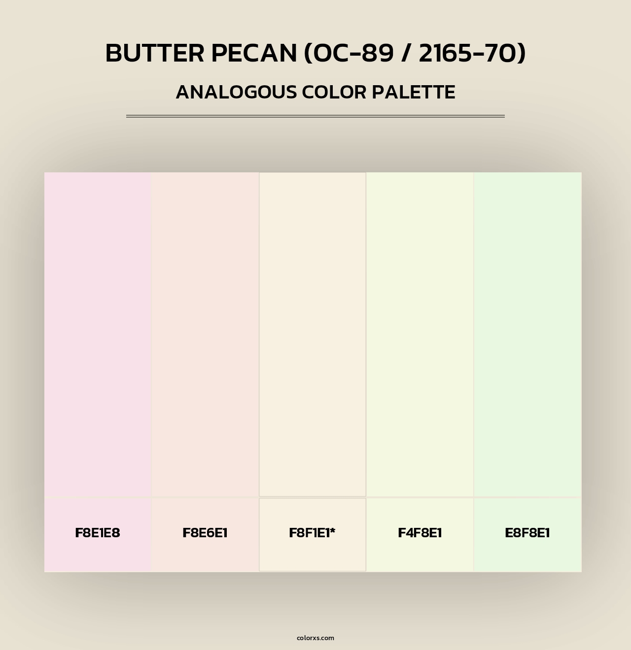 Butter Pecan (OC-89 / 2165-70) - Analogous Color Palette