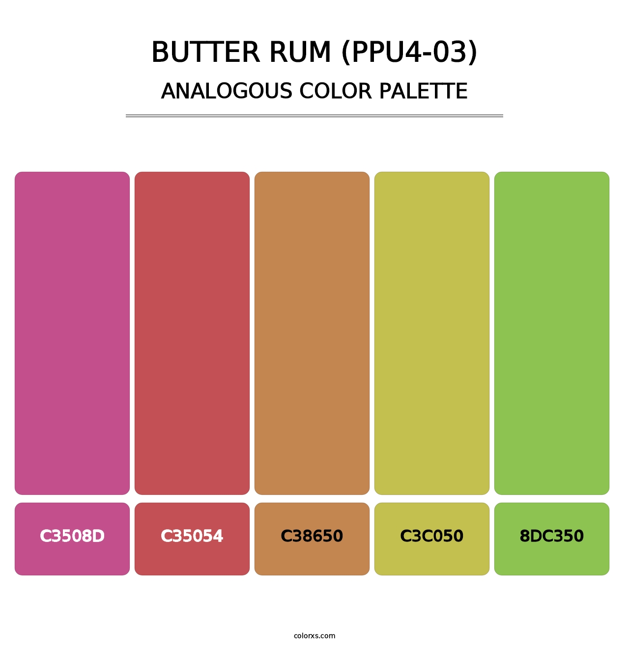 Butter Rum (PPU4-03) - Analogous Color Palette