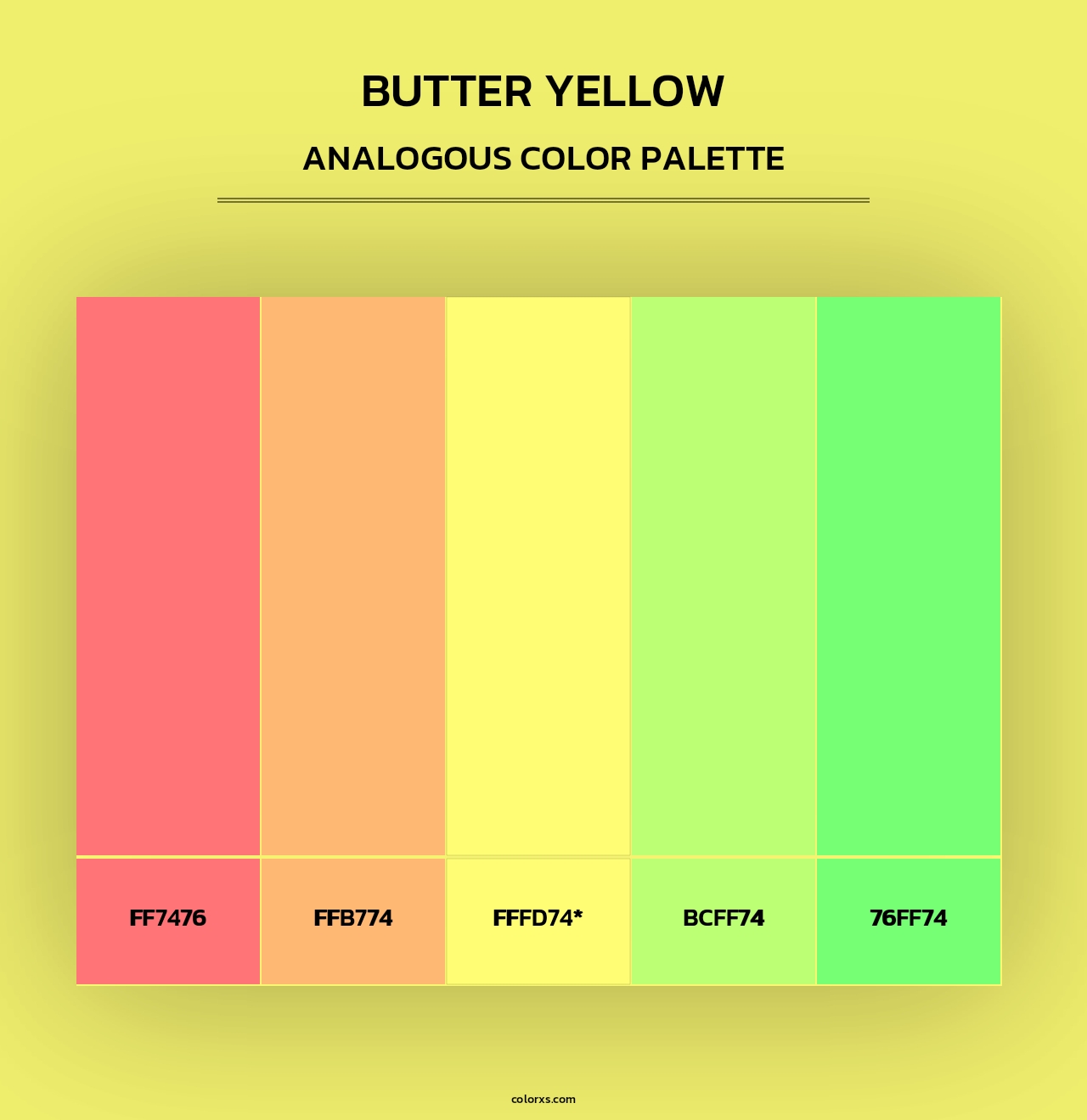 Butter Yellow - Analogous Color Palette