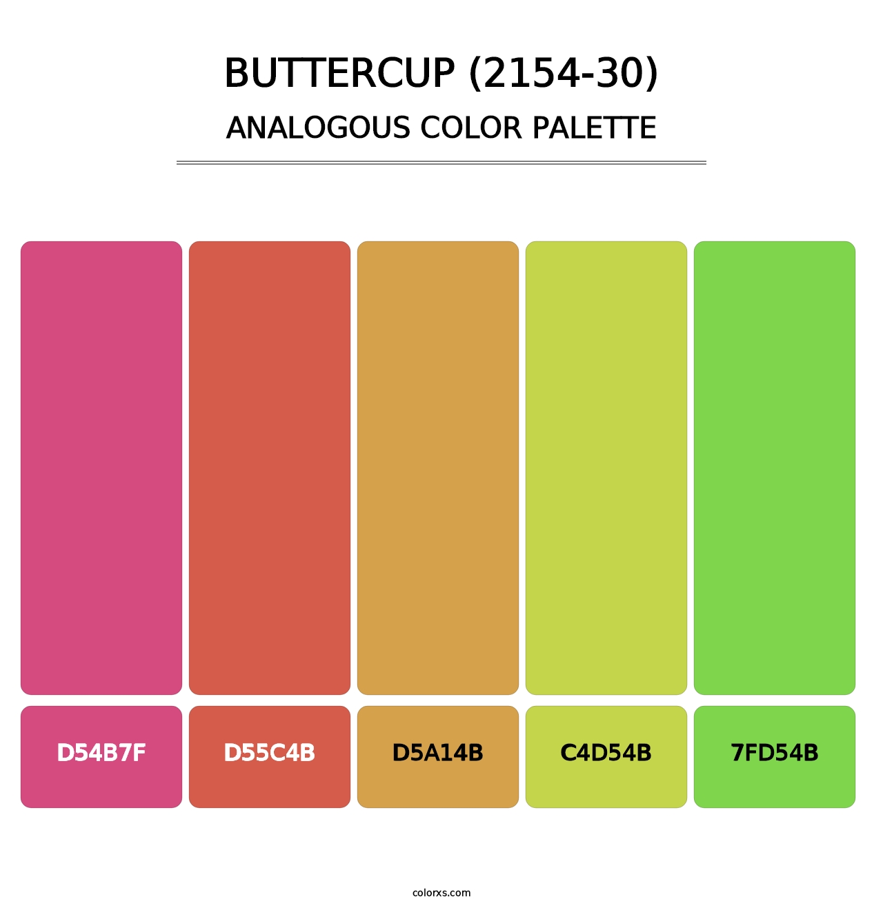 Buttercup (2154-30) - Analogous Color Palette