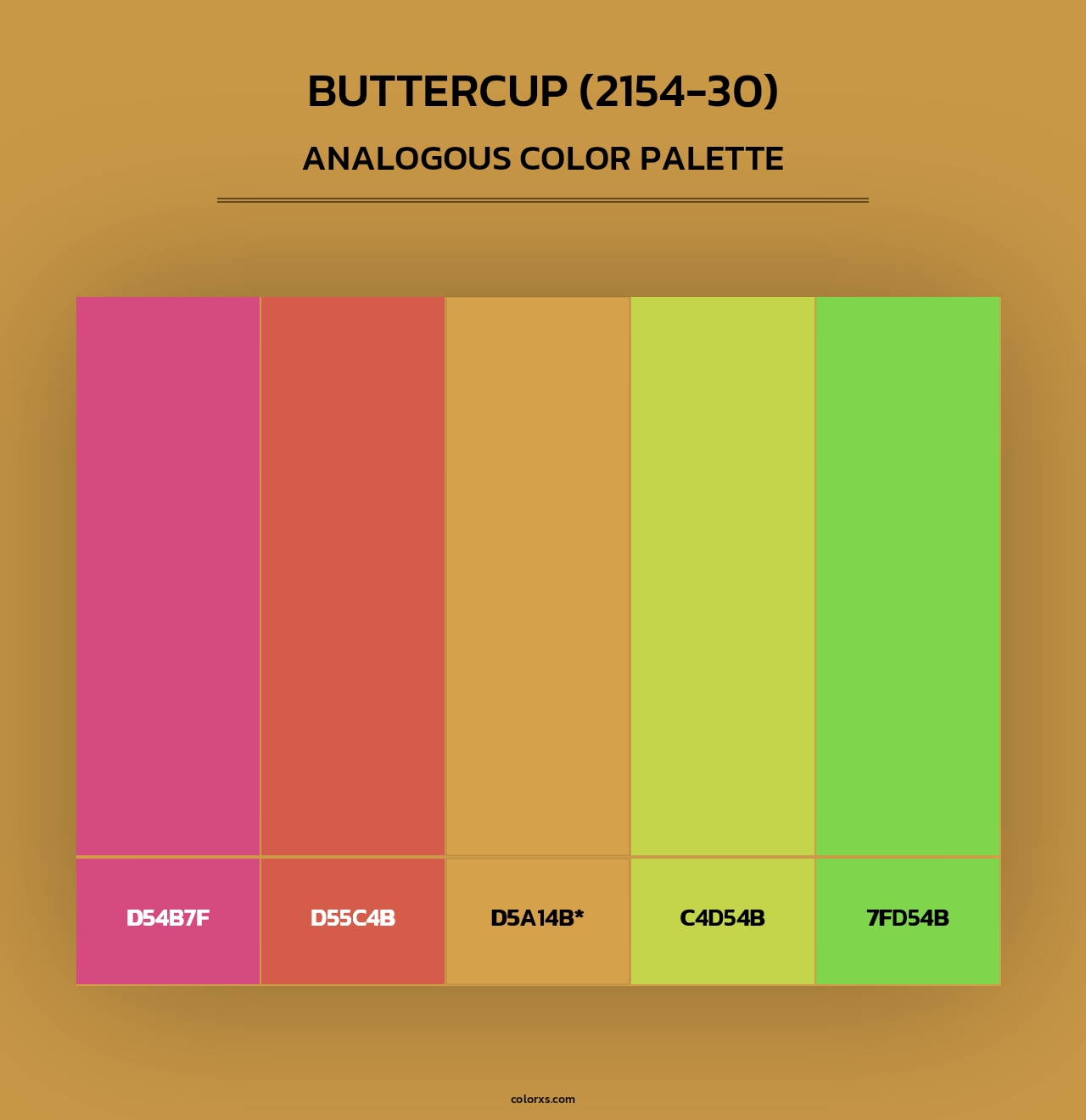 Buttercup (2154-30) - Analogous Color Palette