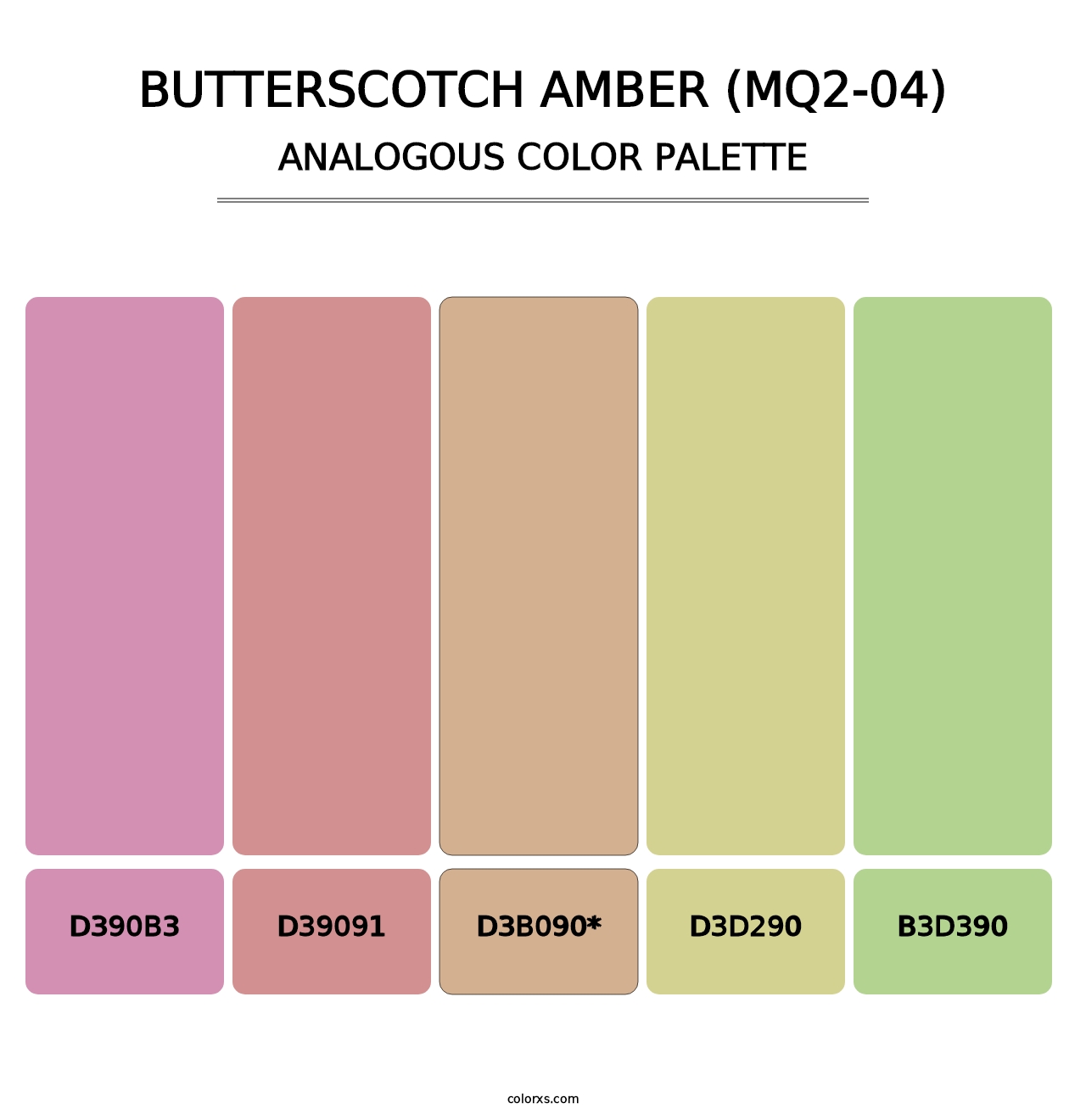 Butterscotch Amber (MQ2-04) - Analogous Color Palette