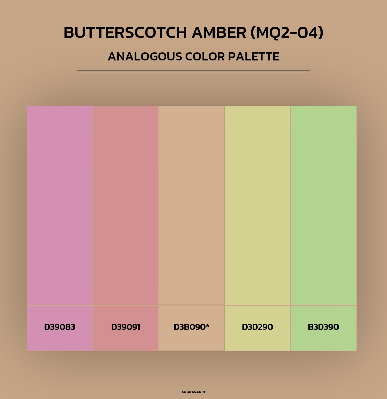 Butterscotch Amber (MQ2-04) - Analogous Color Palette