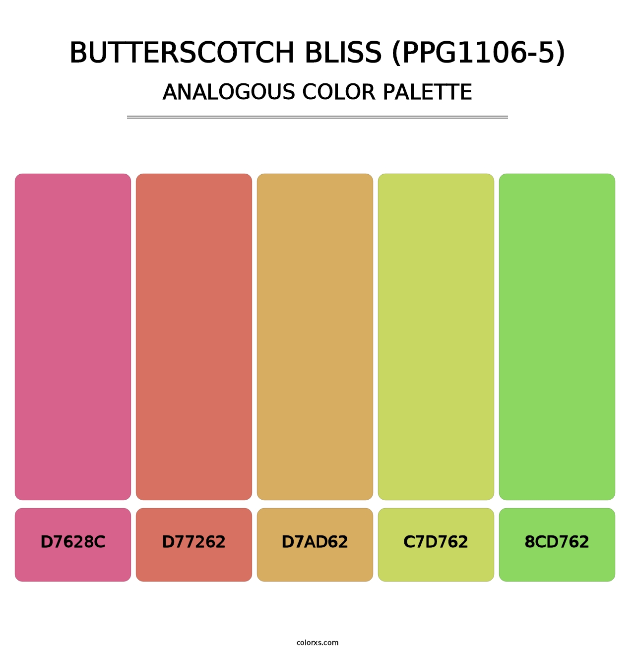 Butterscotch Bliss (PPG1106-5) - Analogous Color Palette