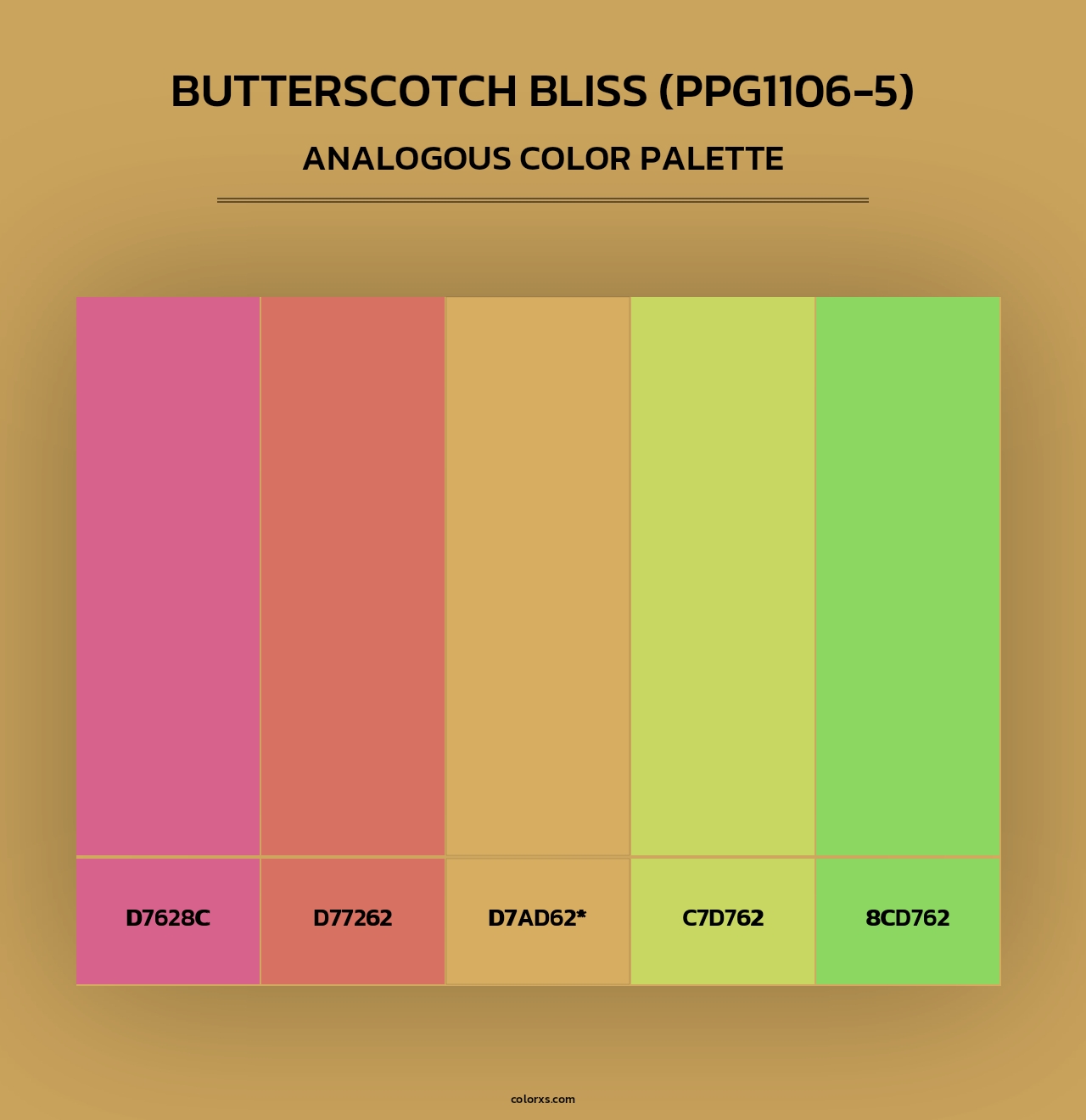 Butterscotch Bliss (PPG1106-5) - Analogous Color Palette