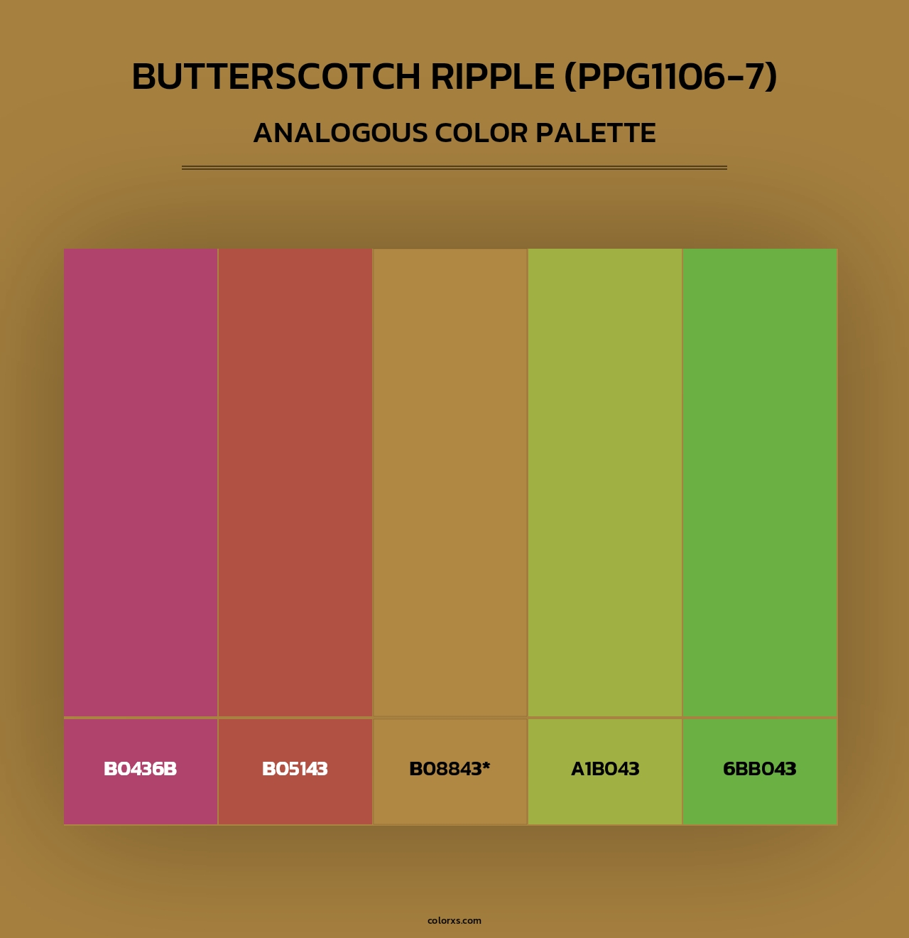 Butterscotch Ripple (PPG1106-7) - Analogous Color Palette