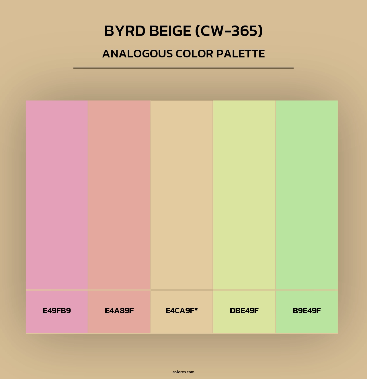 Byrd Beige (CW-365) - Analogous Color Palette