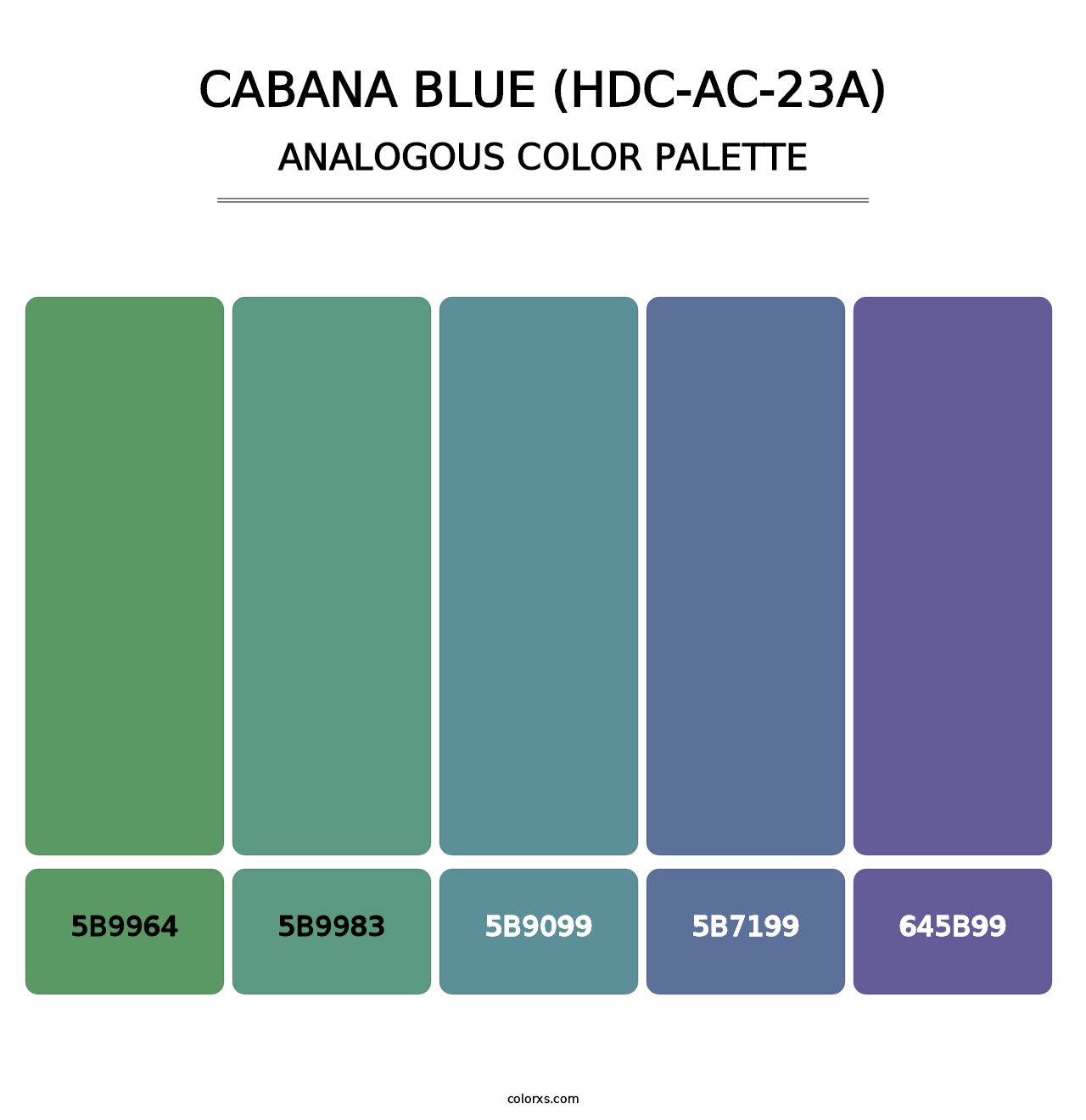 Cabana Blue (HDC-AC-23A) - Analogous Color Palette