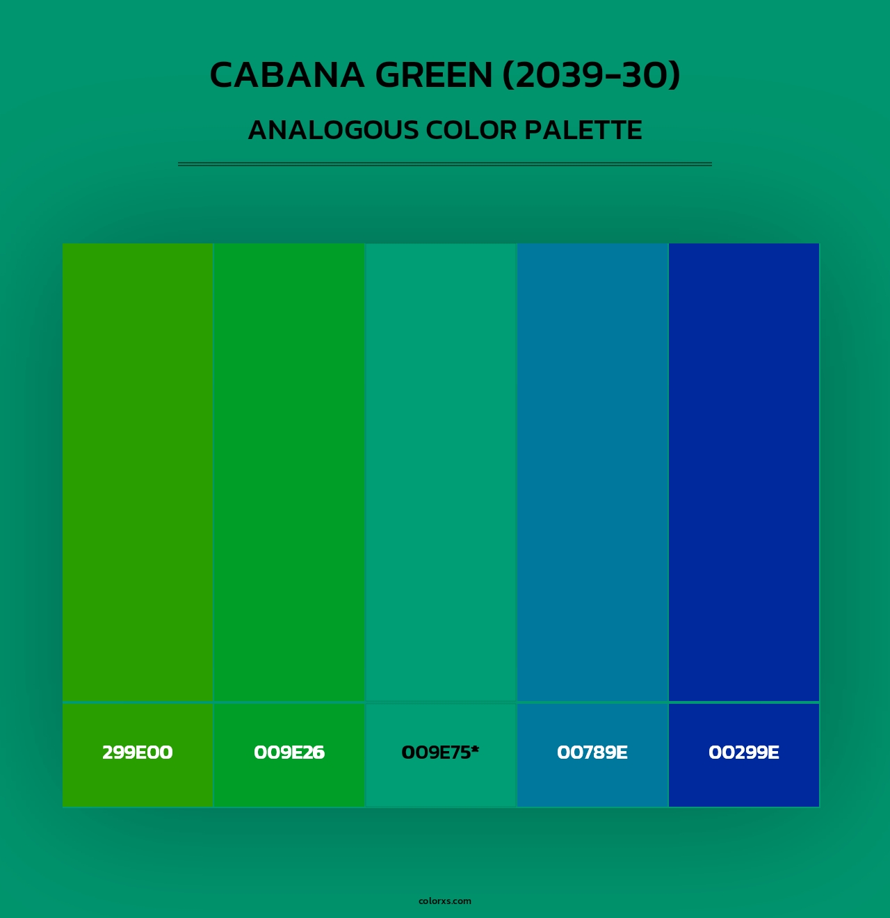 Cabana Green (2039-30) - Analogous Color Palette
