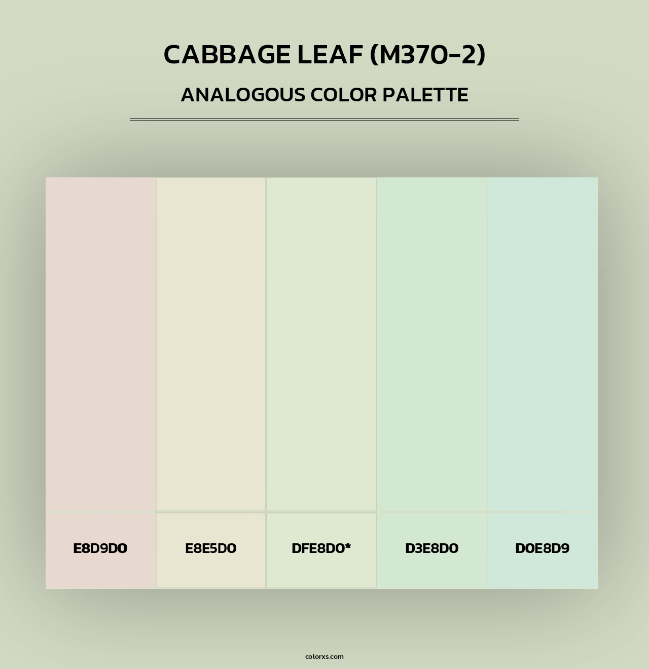 Cabbage Leaf (M370-2) - Analogous Color Palette
