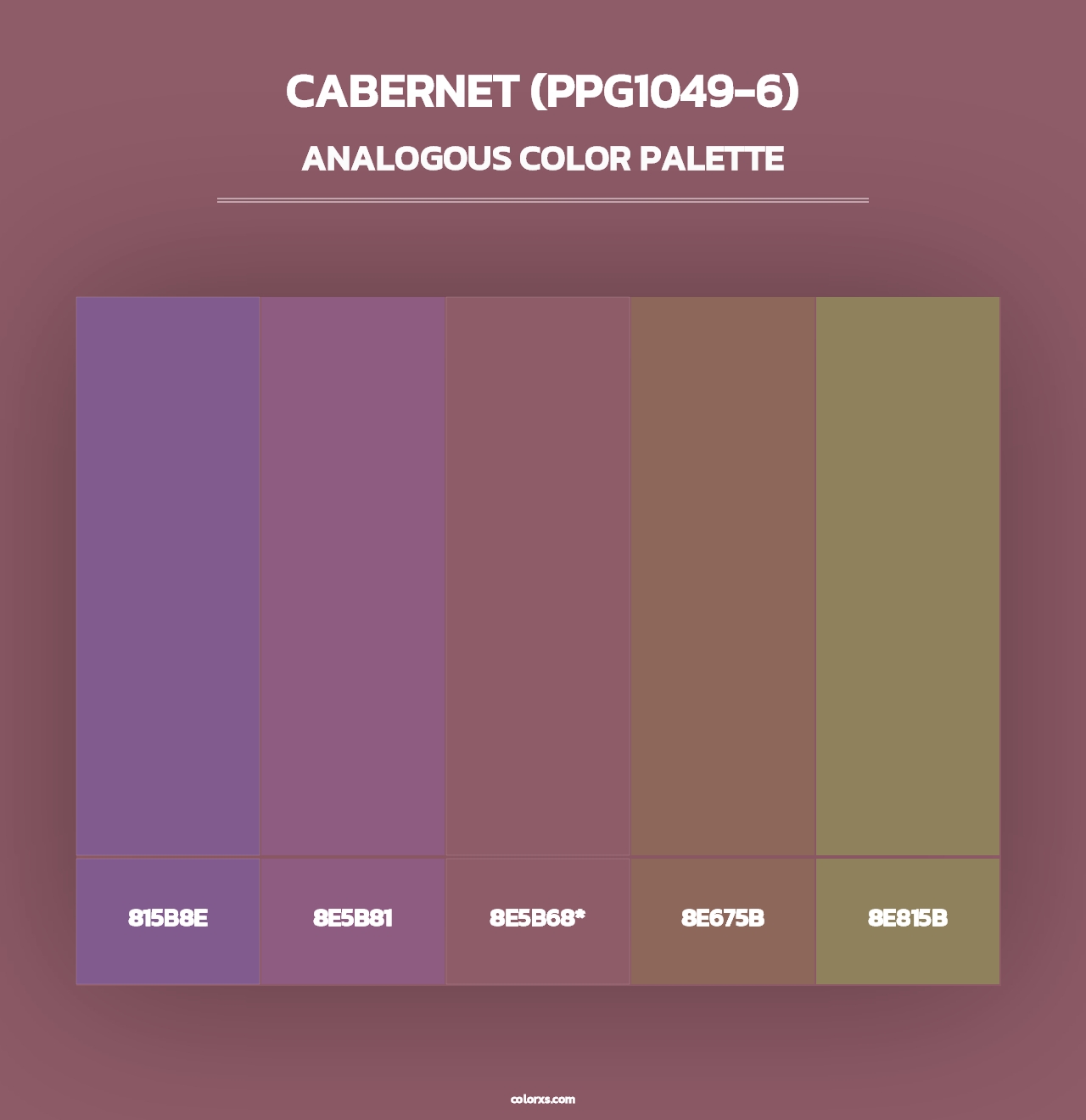 Cabernet (PPG1049-6) - Analogous Color Palette