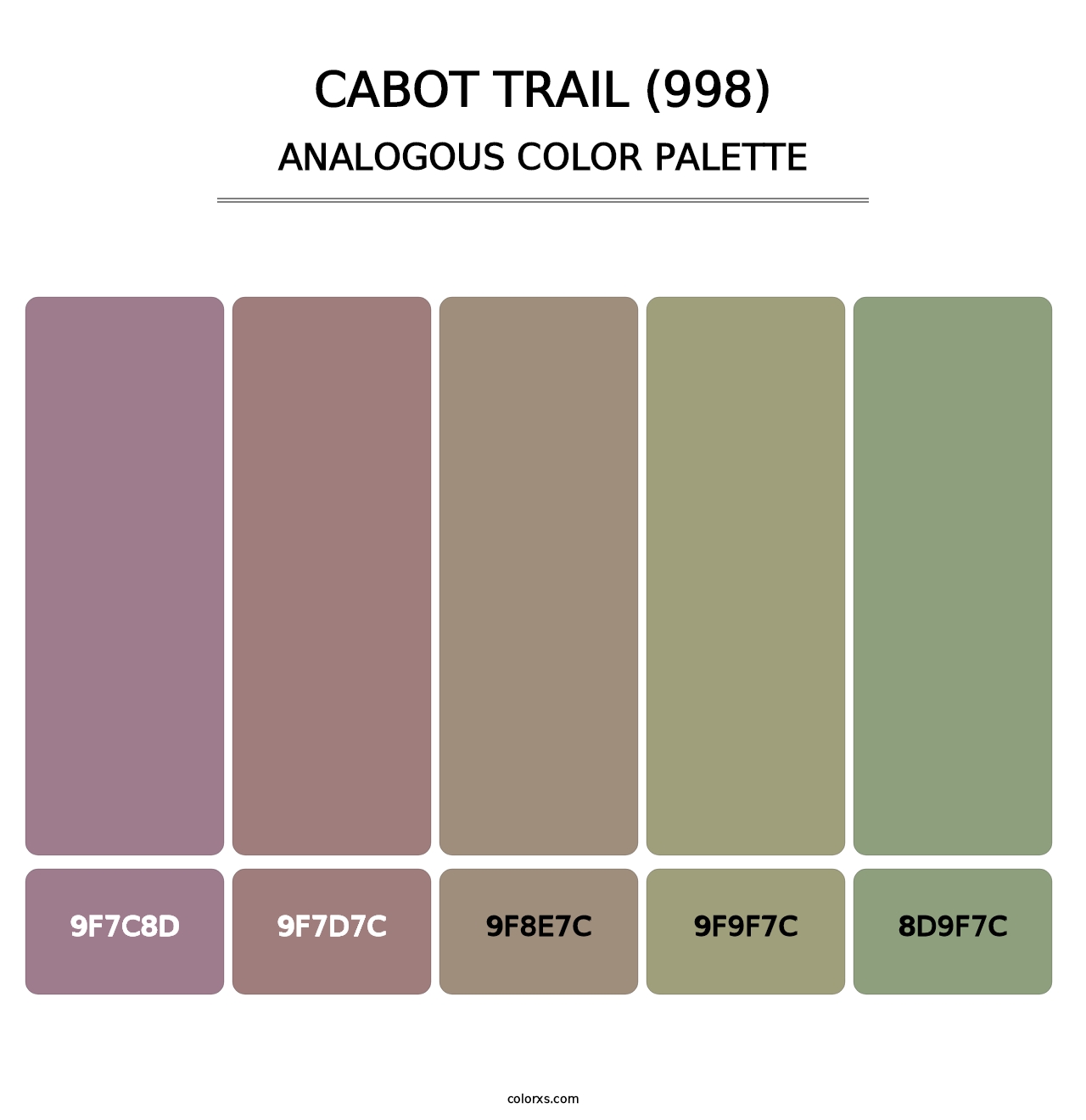 Cabot Trail (998) - Analogous Color Palette