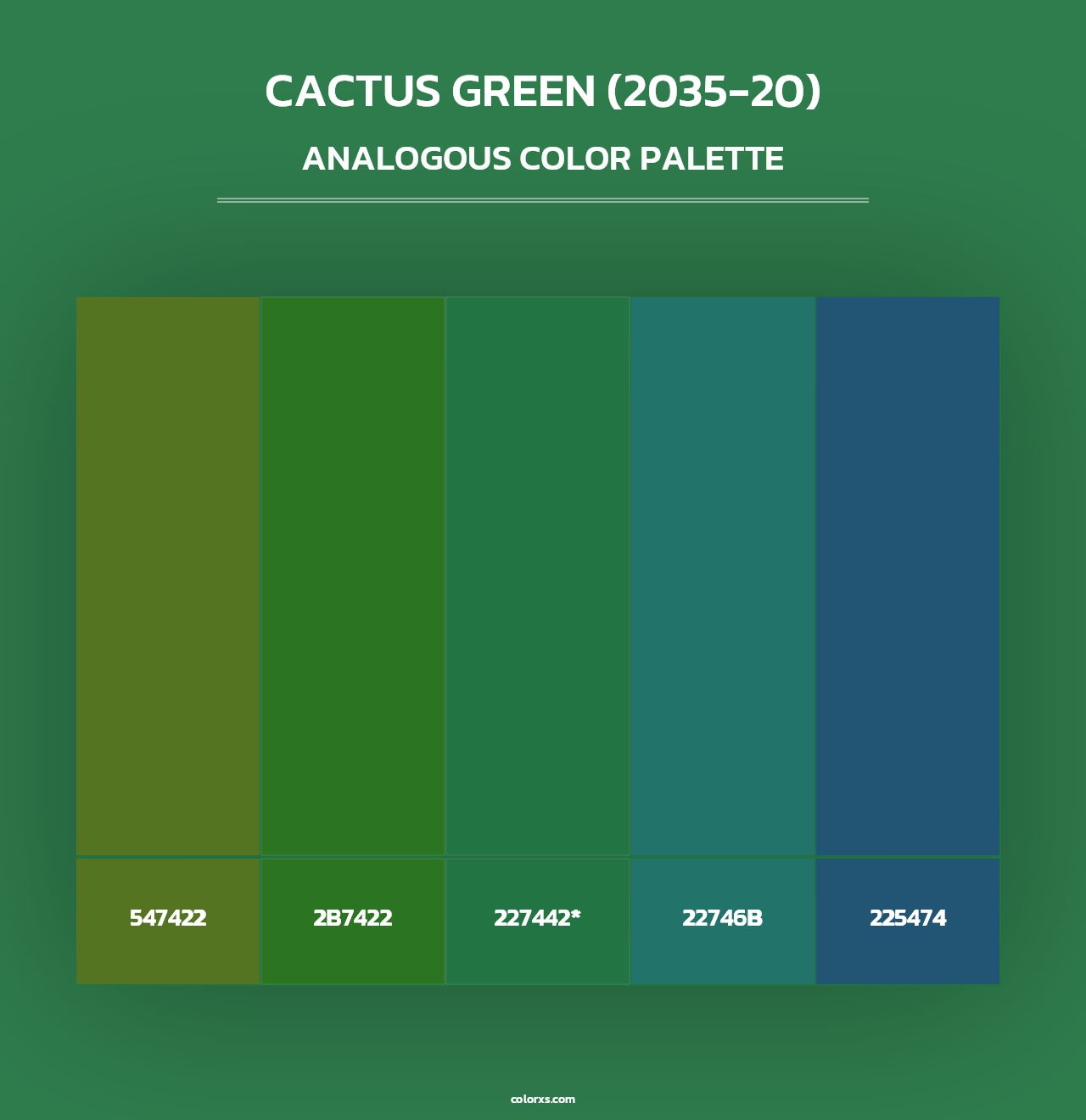 Cactus Green (2035-20) - Analogous Color Palette