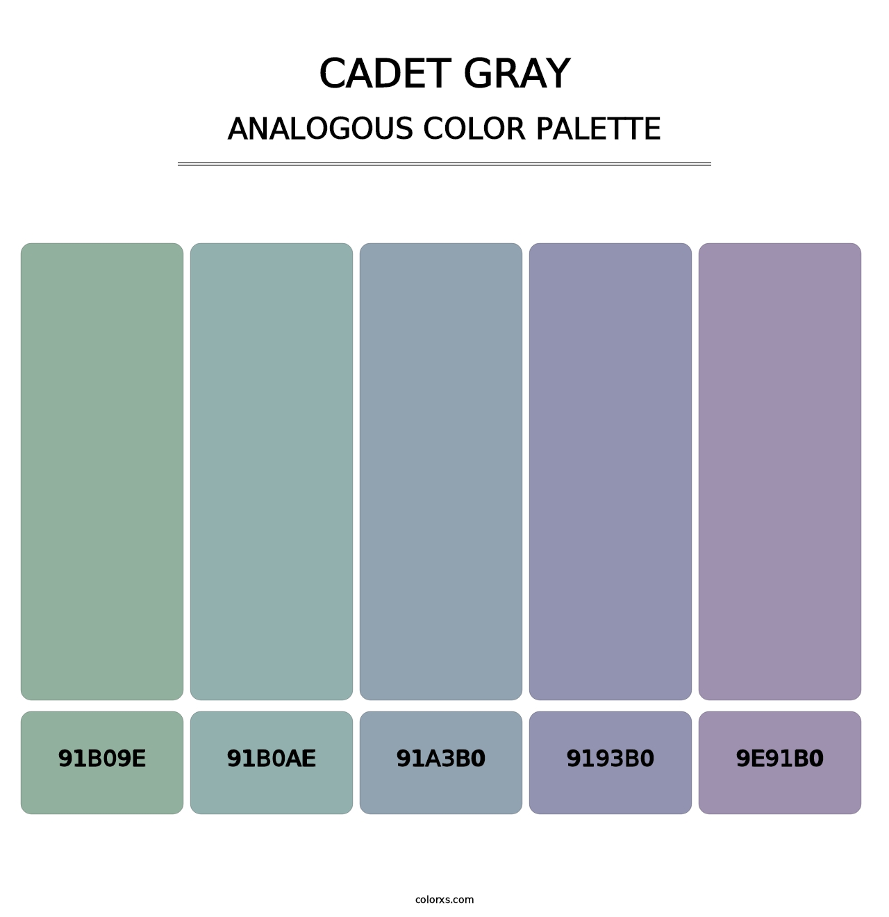 Cadet Gray - Analogous Color Palette