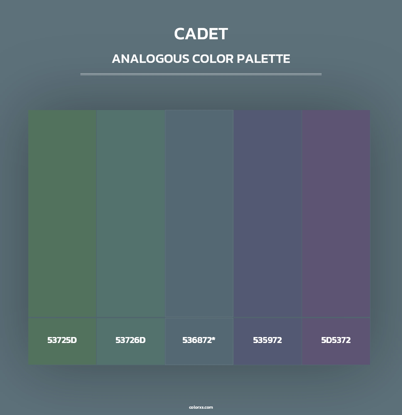 Cadet - Analogous Color Palette