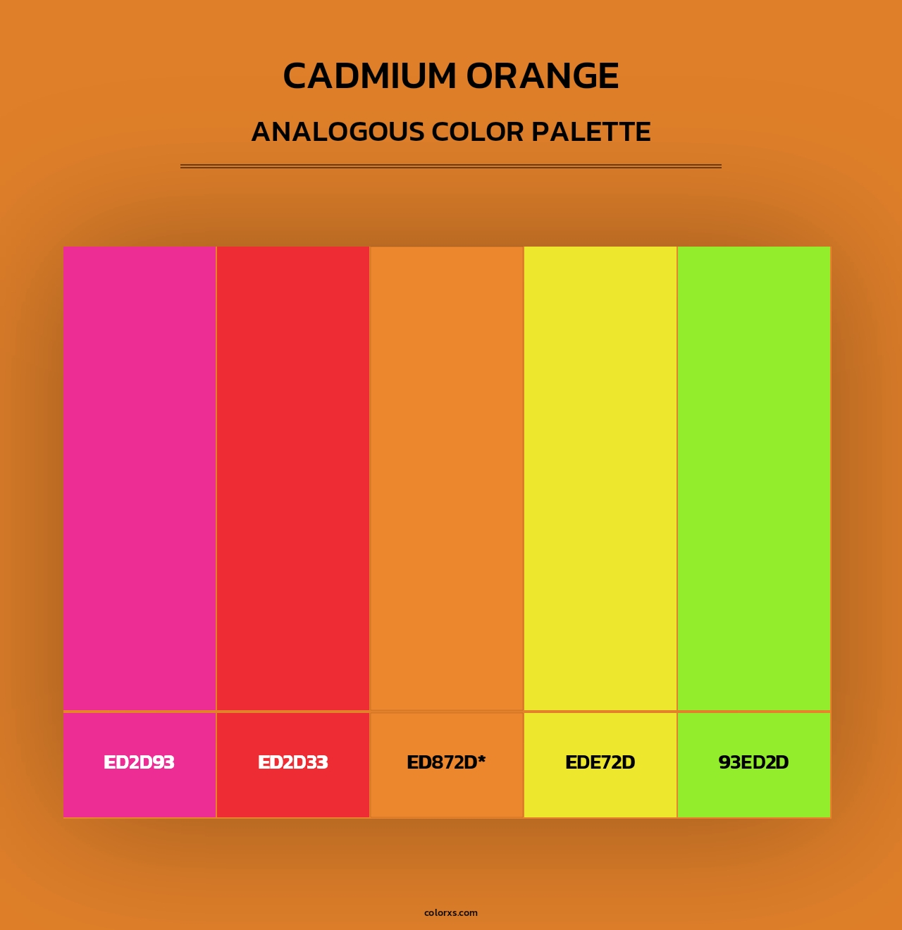 Cadmium Orange - Analogous Color Palette