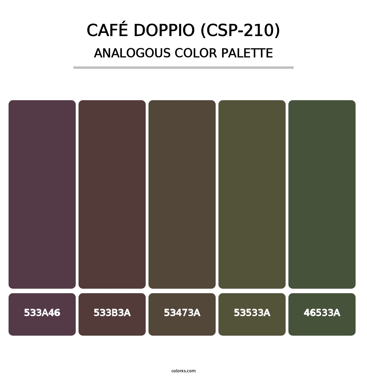 Café Doppio (CSP-210) - Analogous Color Palette