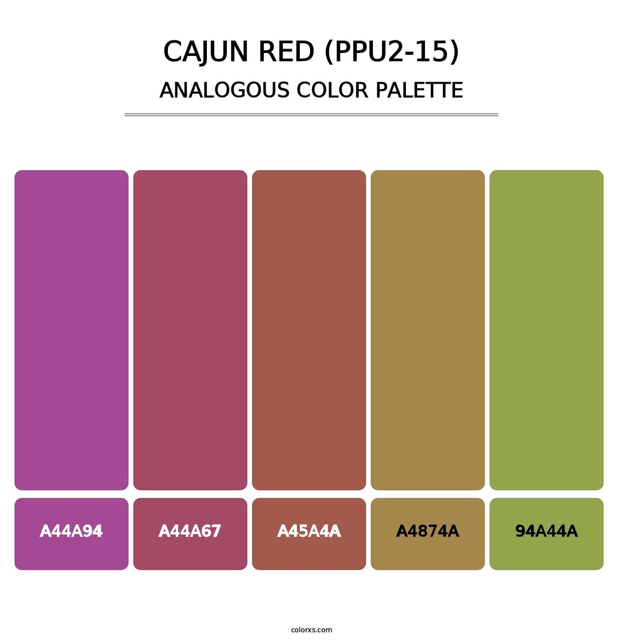 Cajun Red (PPU2-15) - Analogous Color Palette