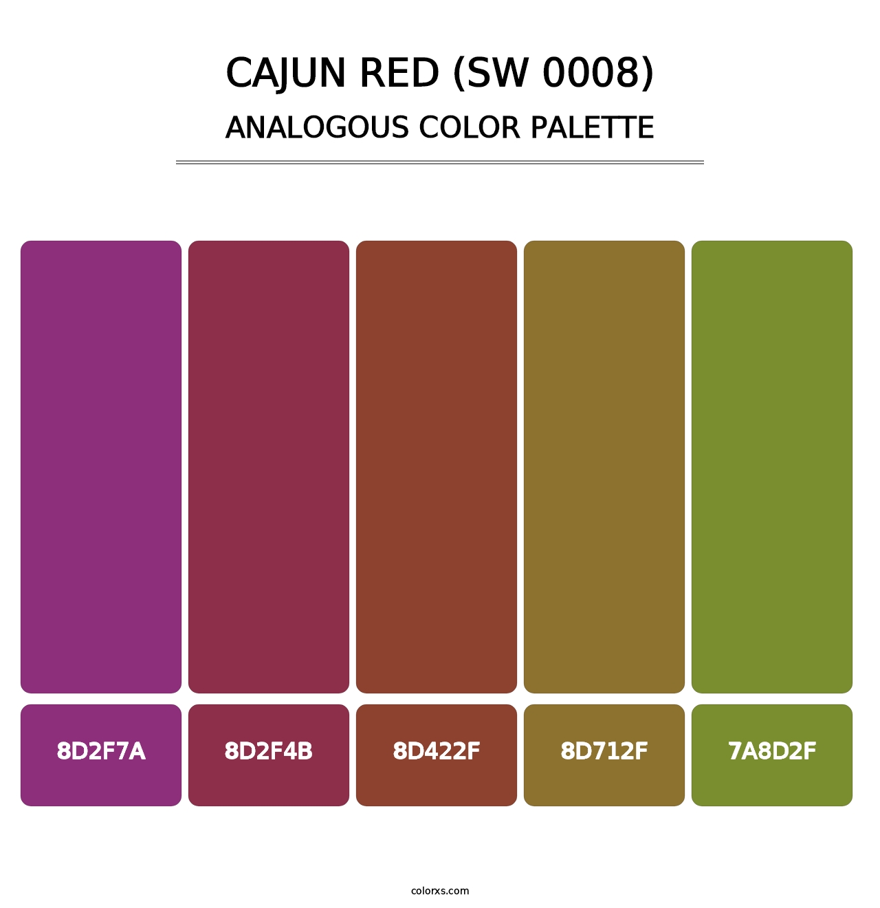 Cajun Red (SW 0008) - Analogous Color Palette