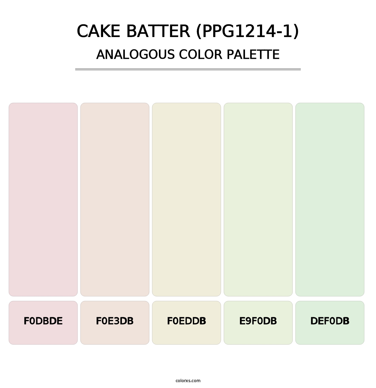 Cake Batter (PPG1214-1) - Analogous Color Palette