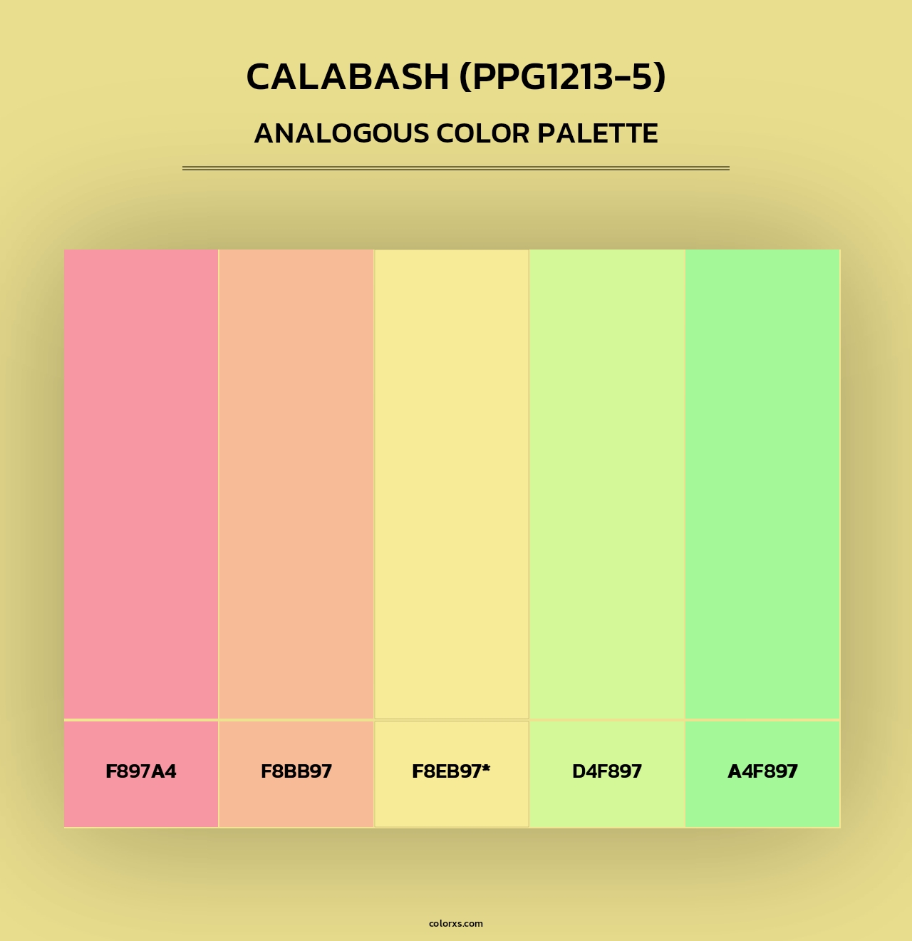 Calabash (PPG1213-5) - Analogous Color Palette