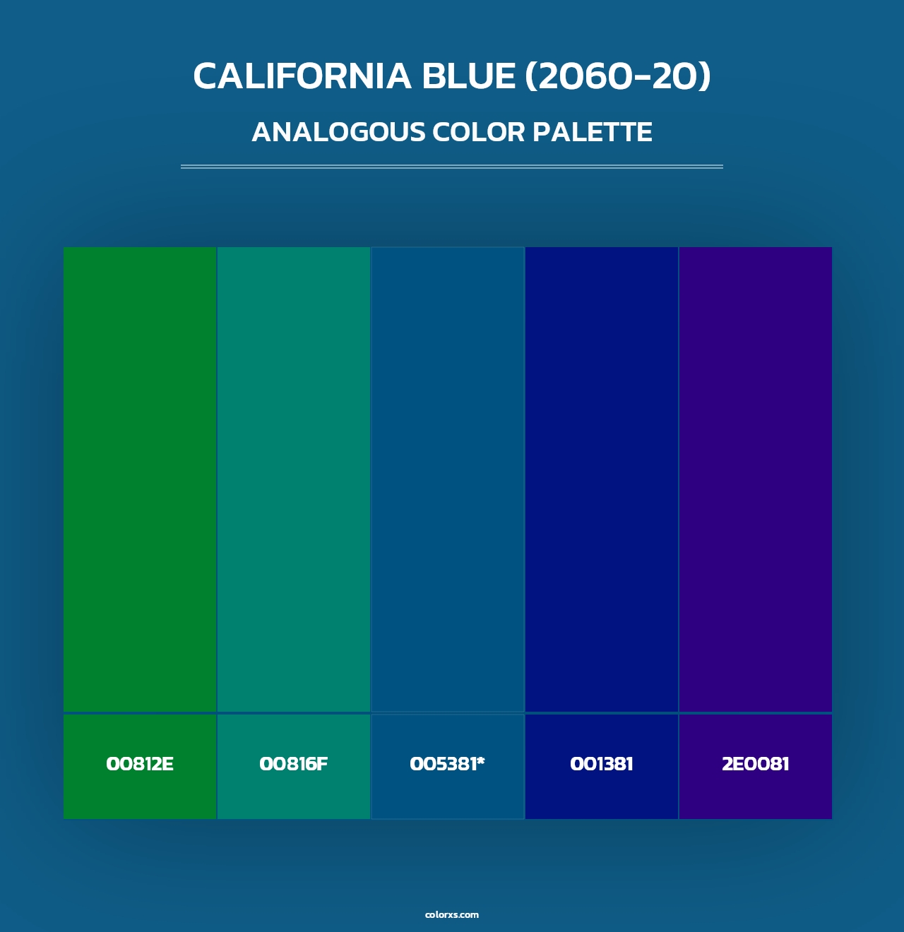 California Blue (2060-20) - Analogous Color Palette