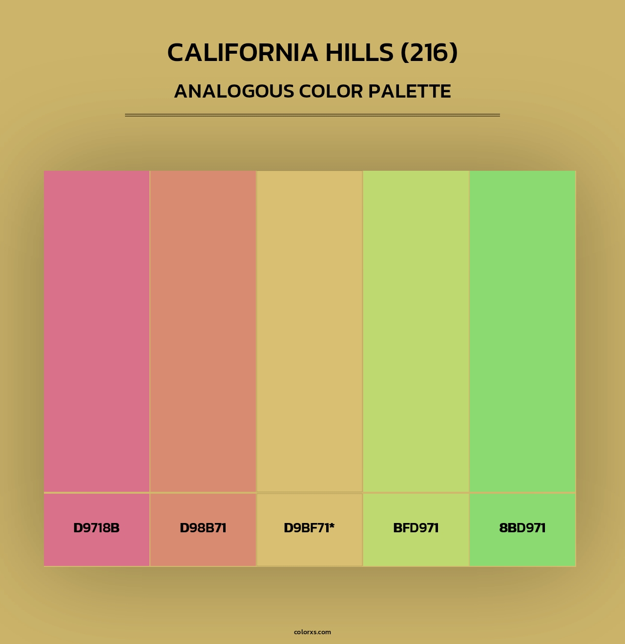 California Hills (216) - Analogous Color Palette