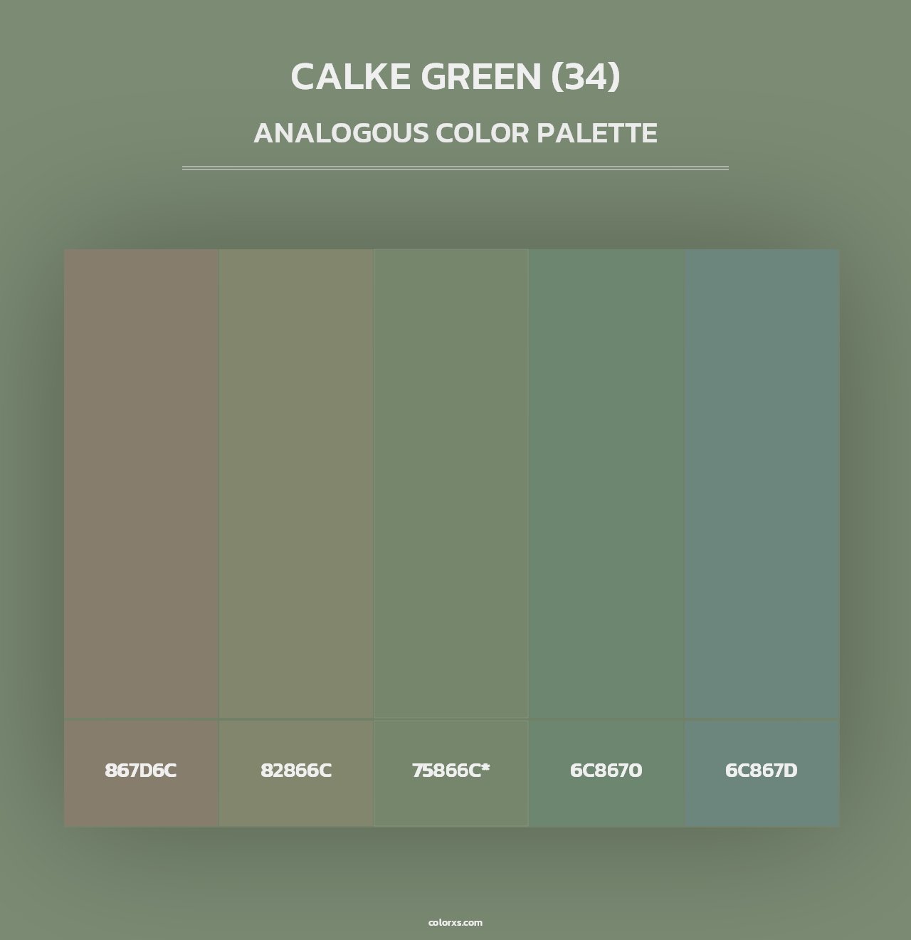 Calke Green (34) - Analogous Color Palette