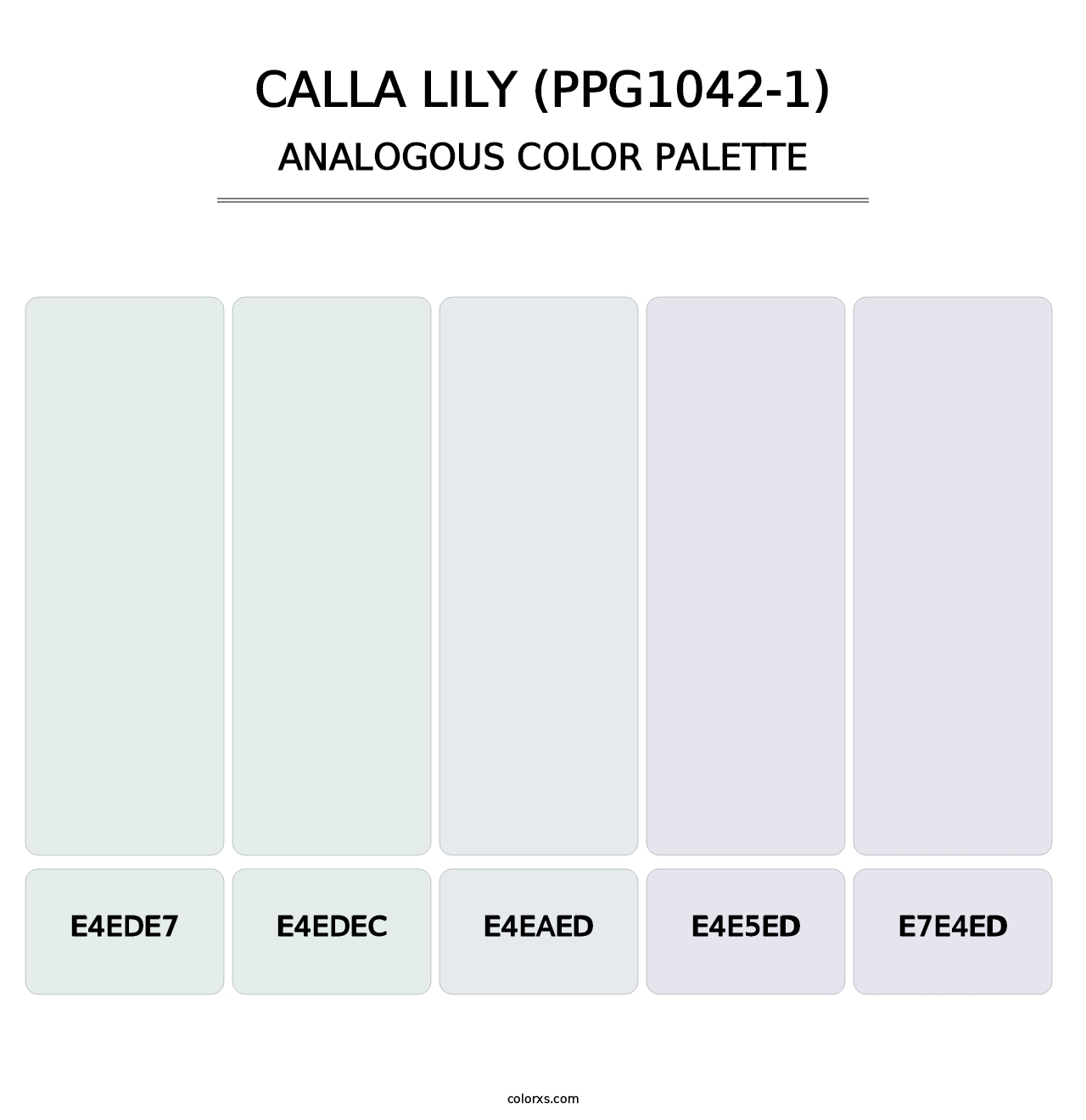 Calla Lily (PPG1042-1) - Analogous Color Palette